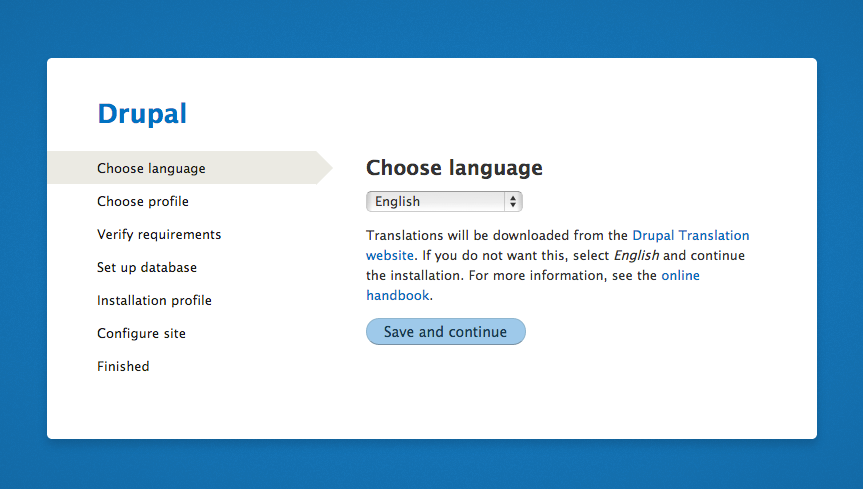 Drupal 8 Installation